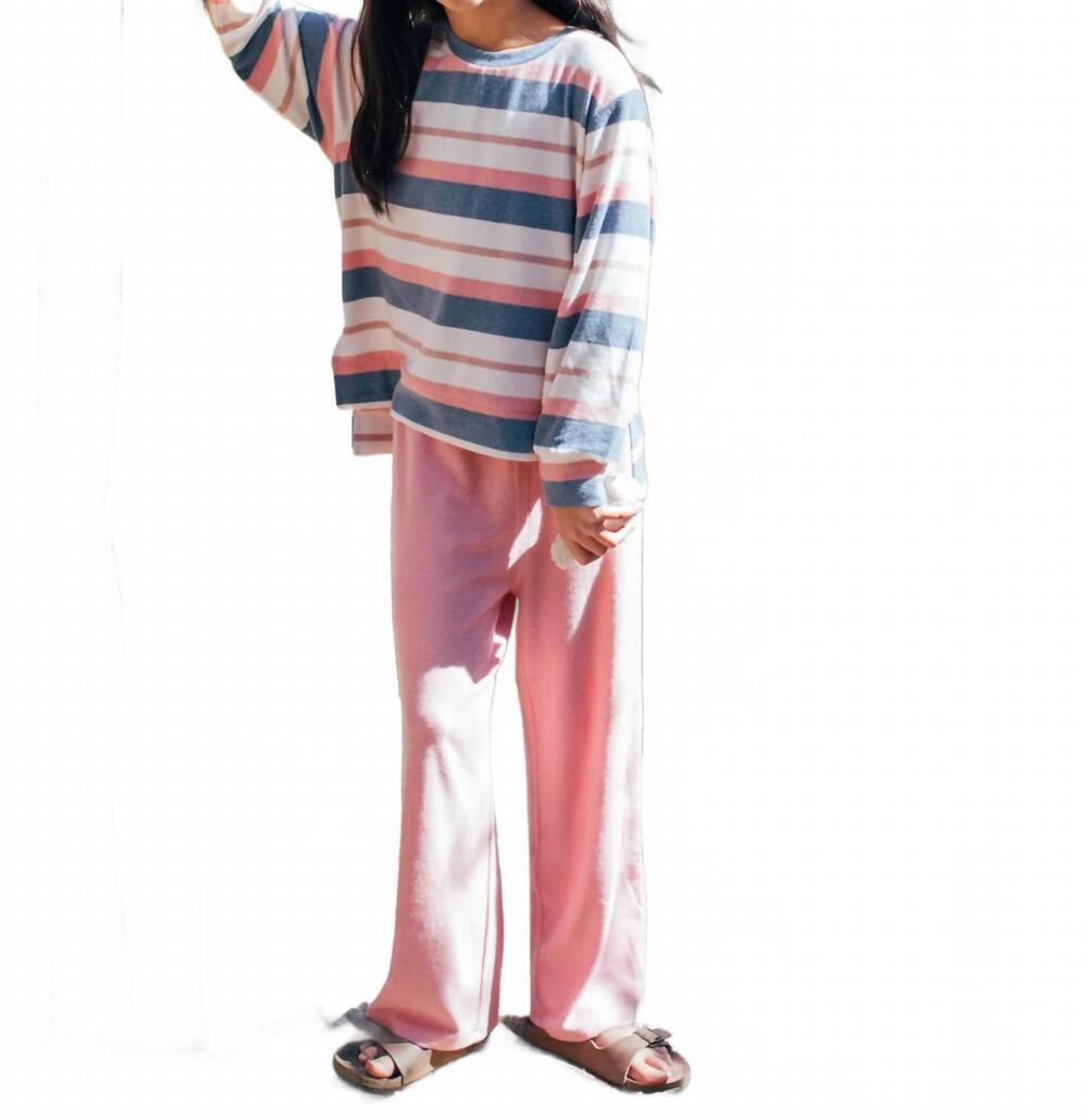 NEW FEATHER 4 ARROW girls forever hacci lounge pants in pink